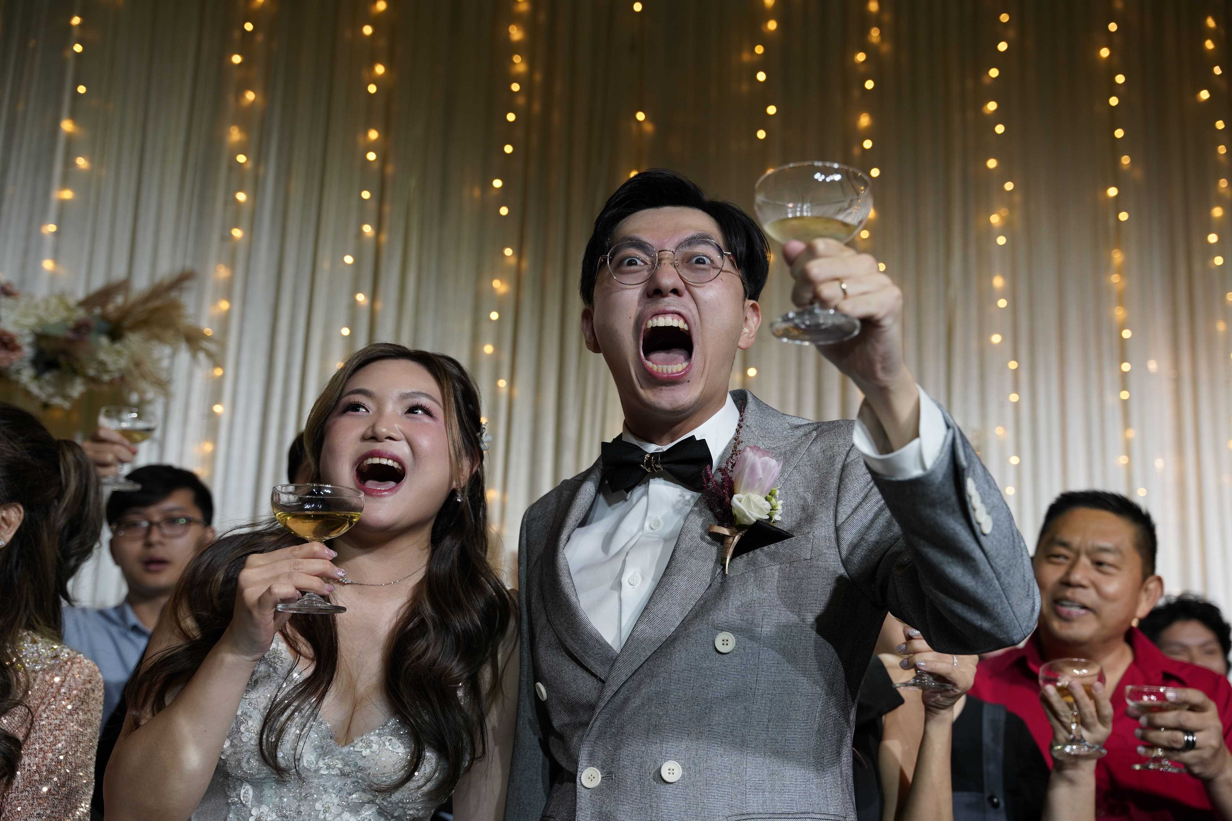 Roving photographer sample from a wedding reception